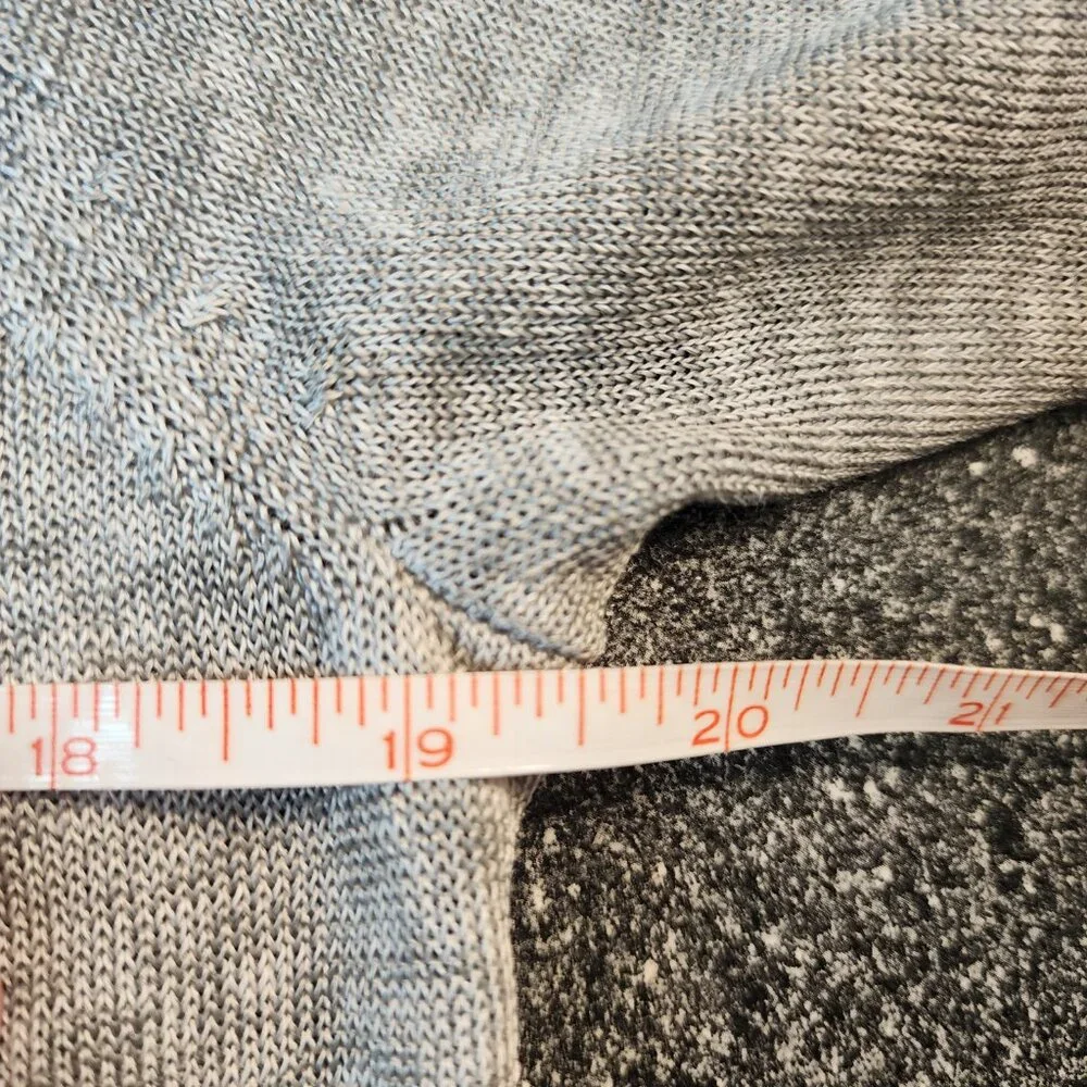 Eileen Fisher Cardigan Sweater Long Sleeve Heather Gray Sz Small Minimalist